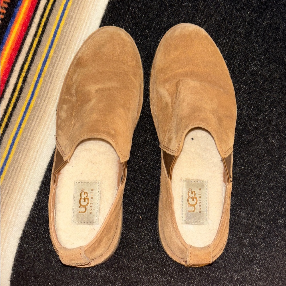 UGG Brown Suede Slip-On Loafers - Size 7